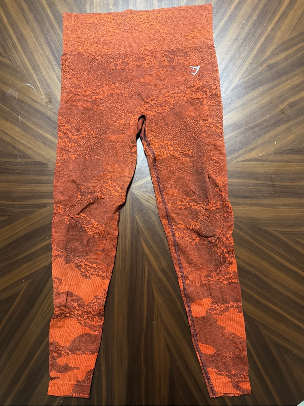 Gymshark Kids Orange Seamless Textured Leggings